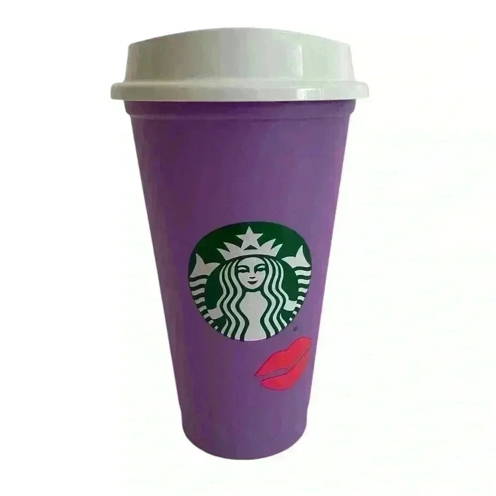 Starbucks 2013 Valentine’s Day Grande Reusable Cup Lilac Red Pink 16 oz
